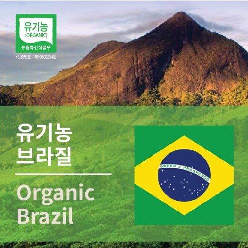 유기농 브라질 생두 1kg 4kg 20kg  유기농커피  생두구입 커피생두